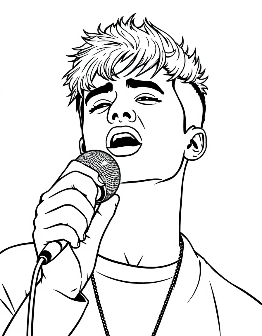 Justin Bieber singing.