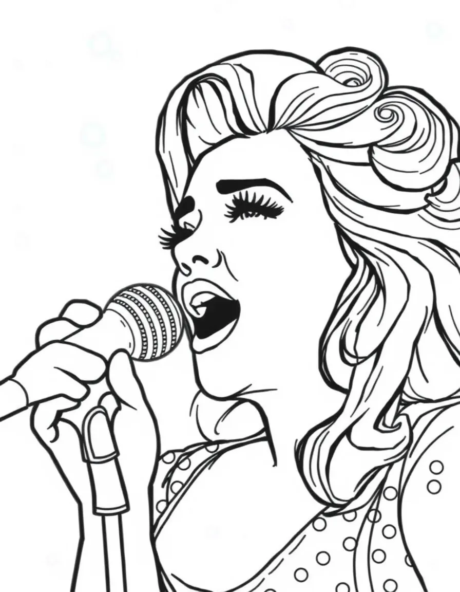 Adele singing.