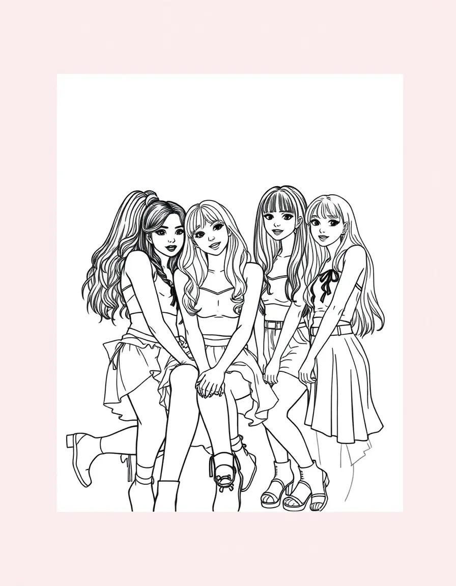 Blackpink posing.