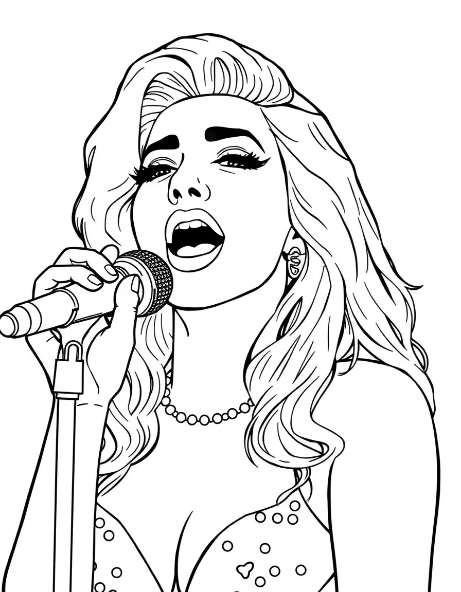 Lady Gaga singing.