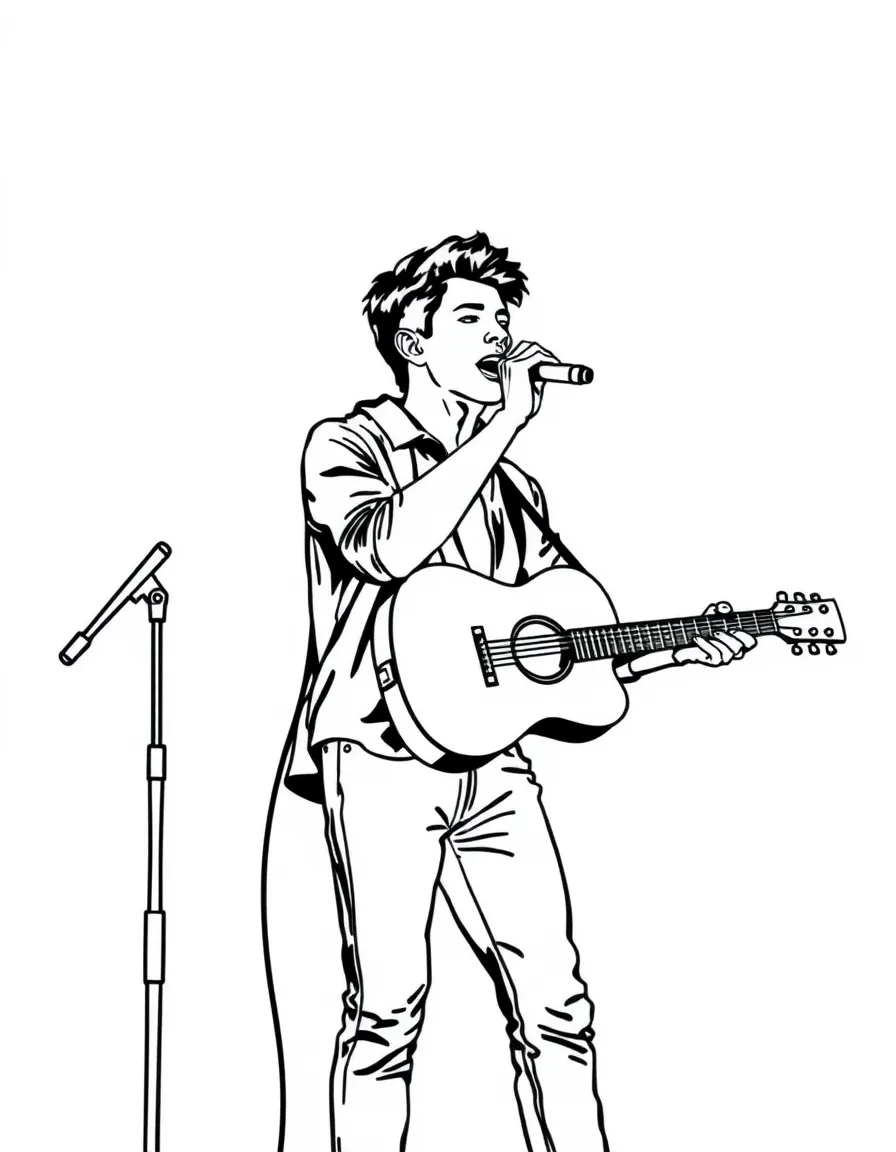 Shawn Mendes singing.