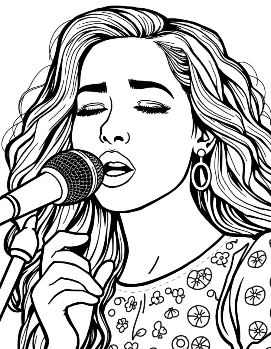 Olivia Rodrigo singing.
