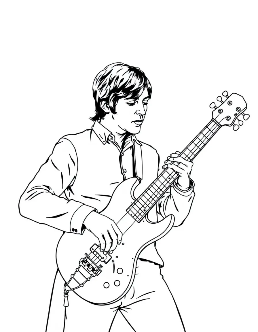 Paul McCartney playing bass.