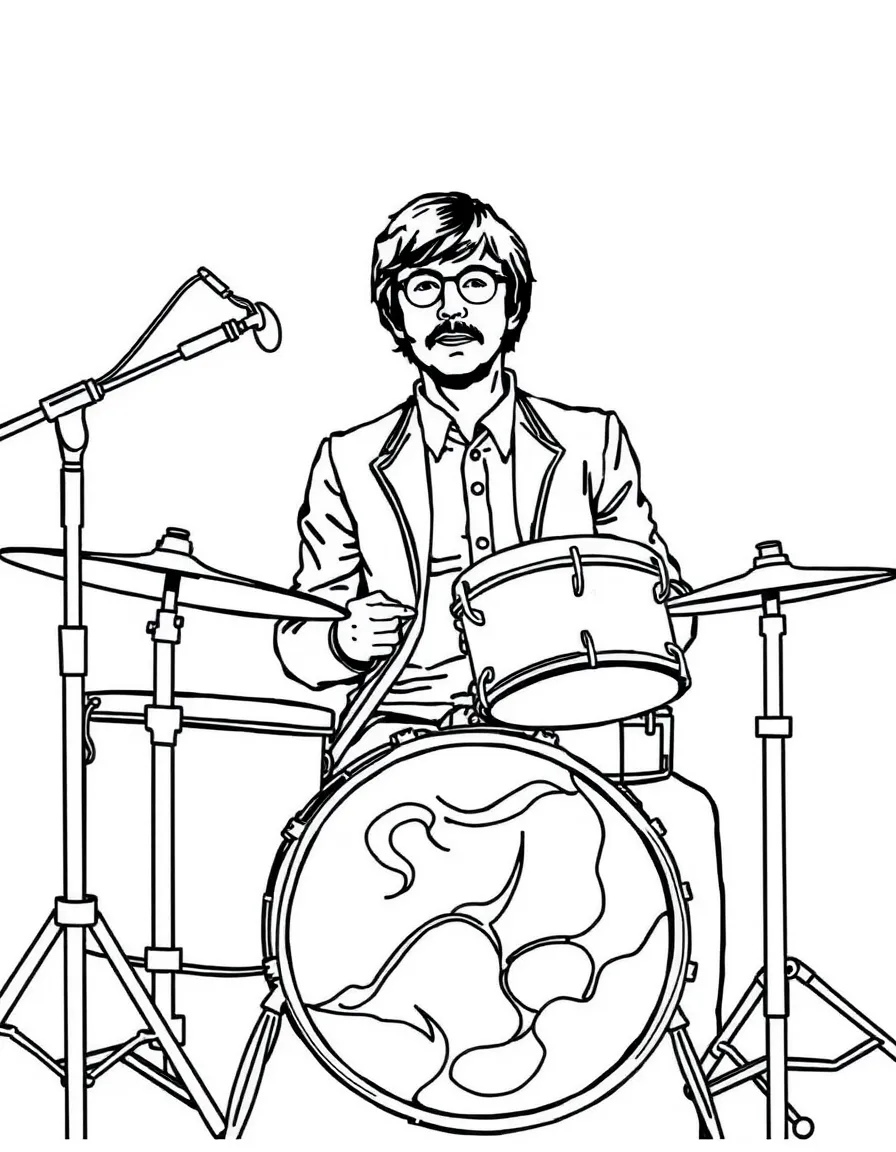 Ringo Starr playing drums.