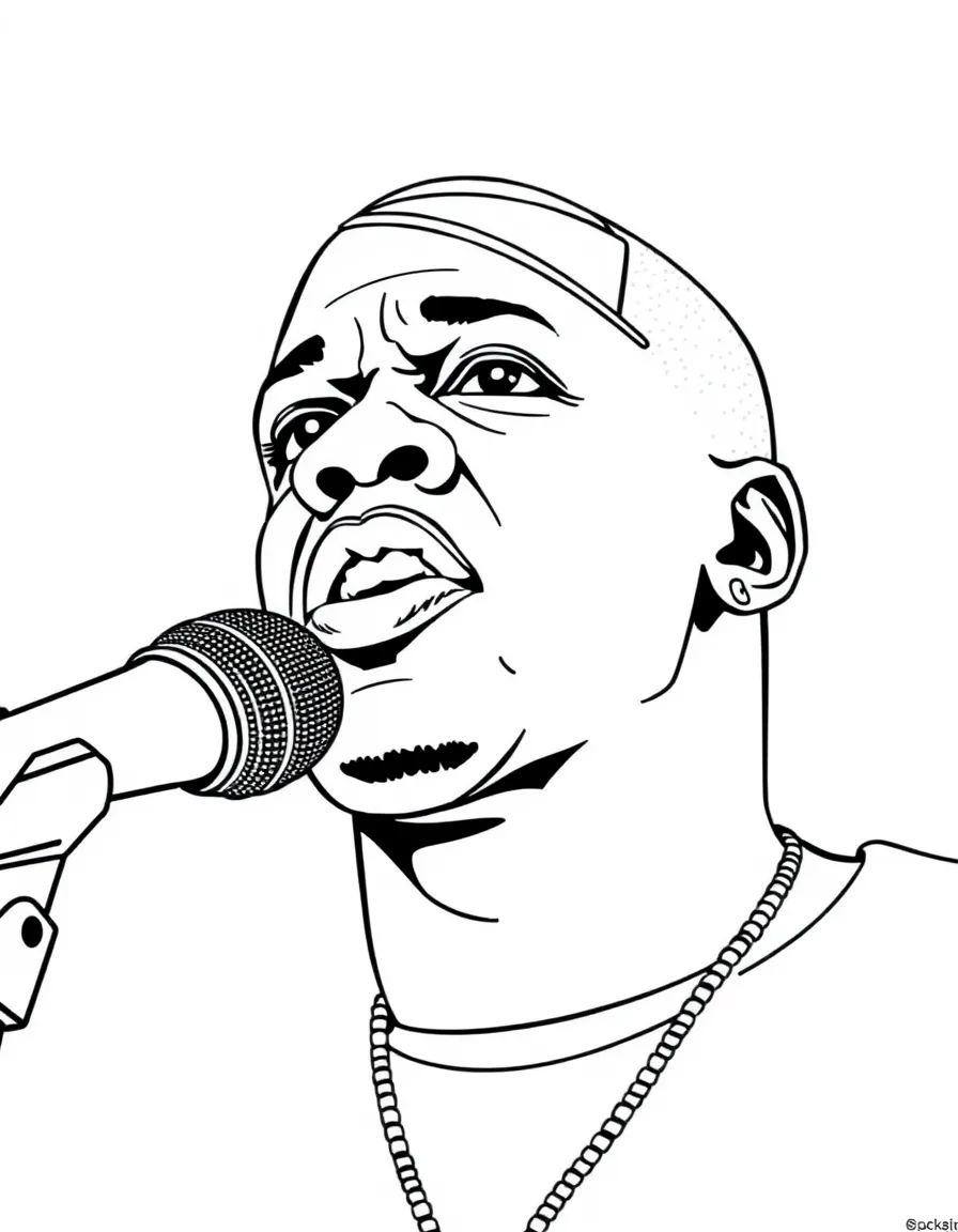 Jay-Z with a microphone.