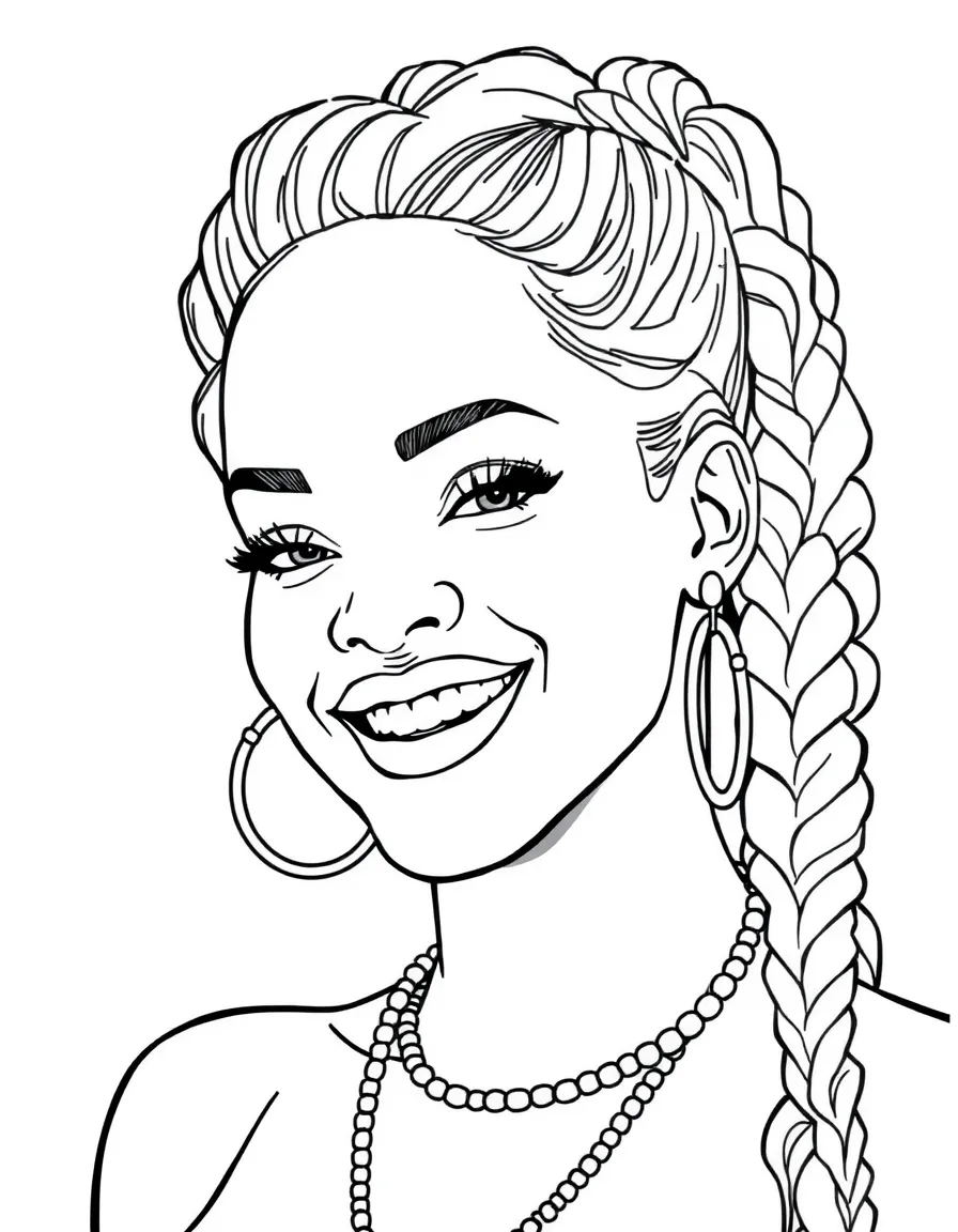Rihanna smiling.