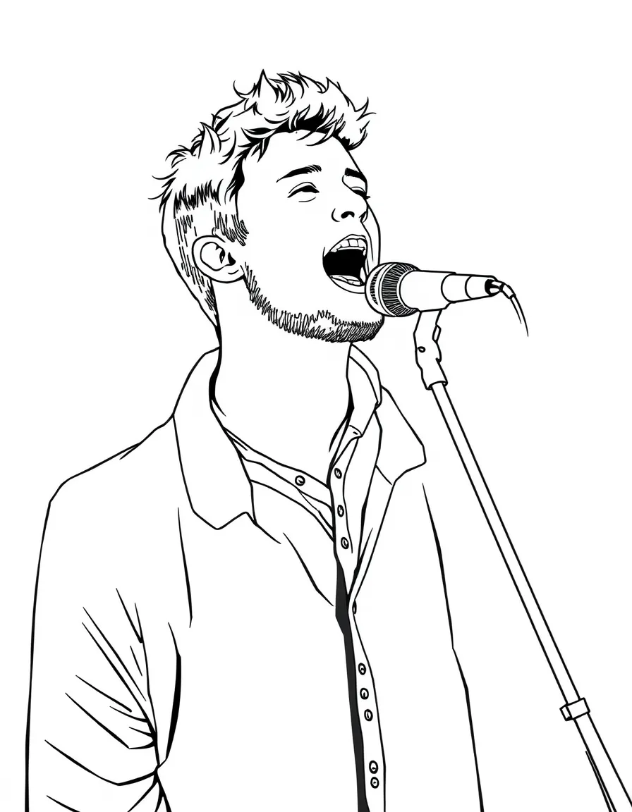 Chris Martin singing.