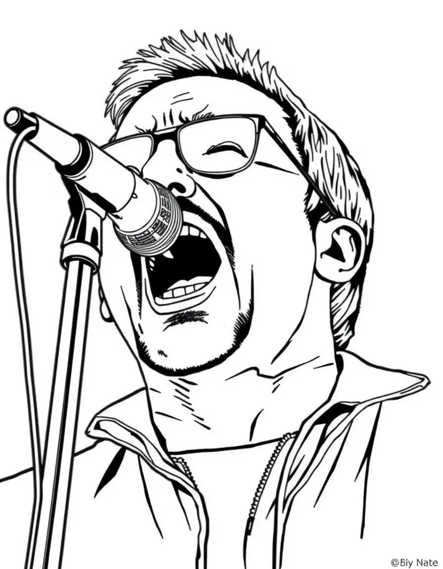 Bono singing.