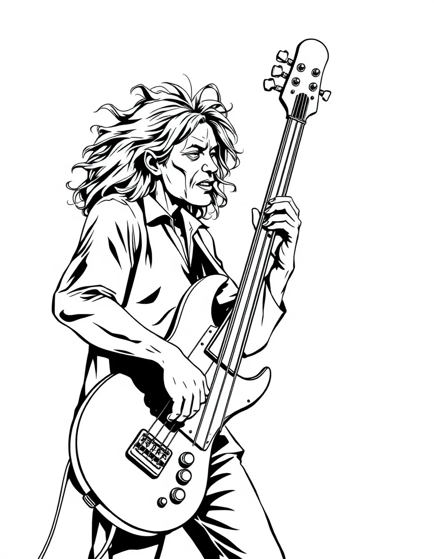 Sting playing bass.