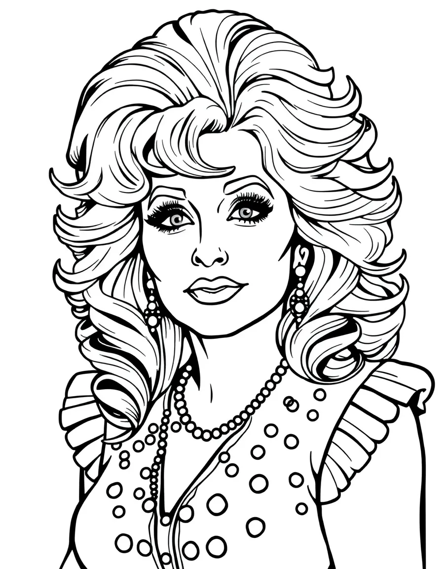 Dolly Parton with big hair.