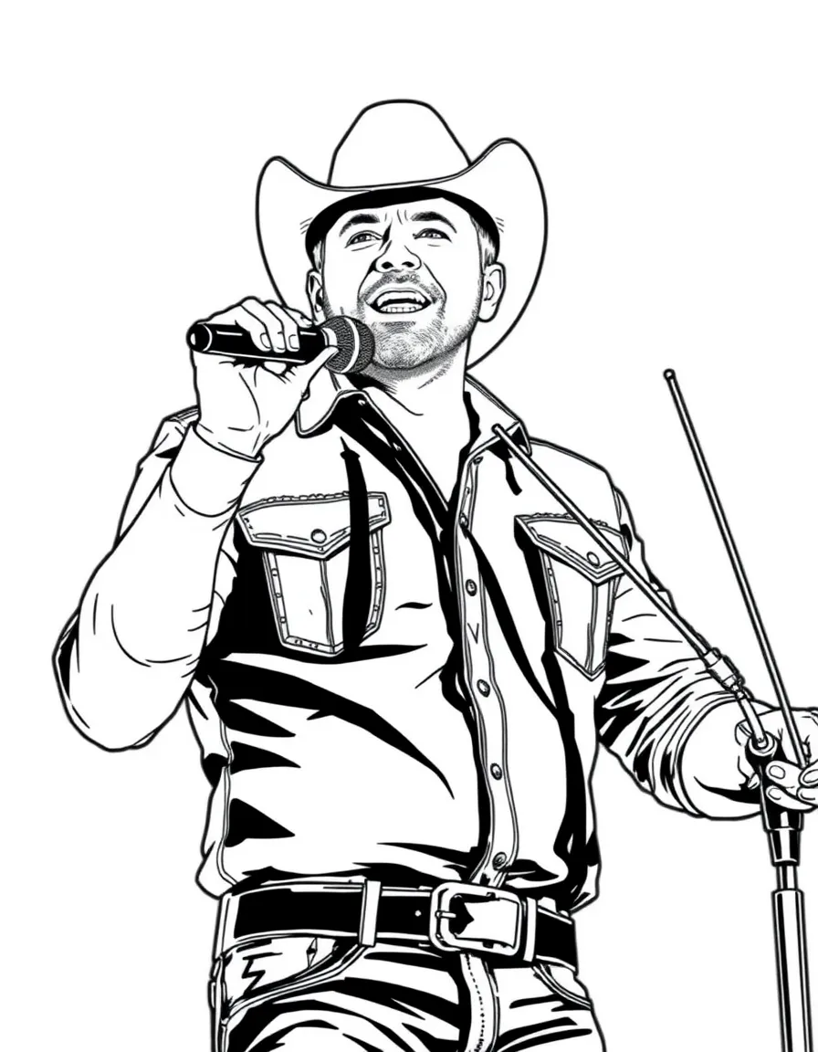 Blake Shelton singing.