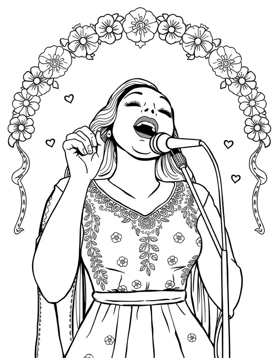 Rosalía singing.
