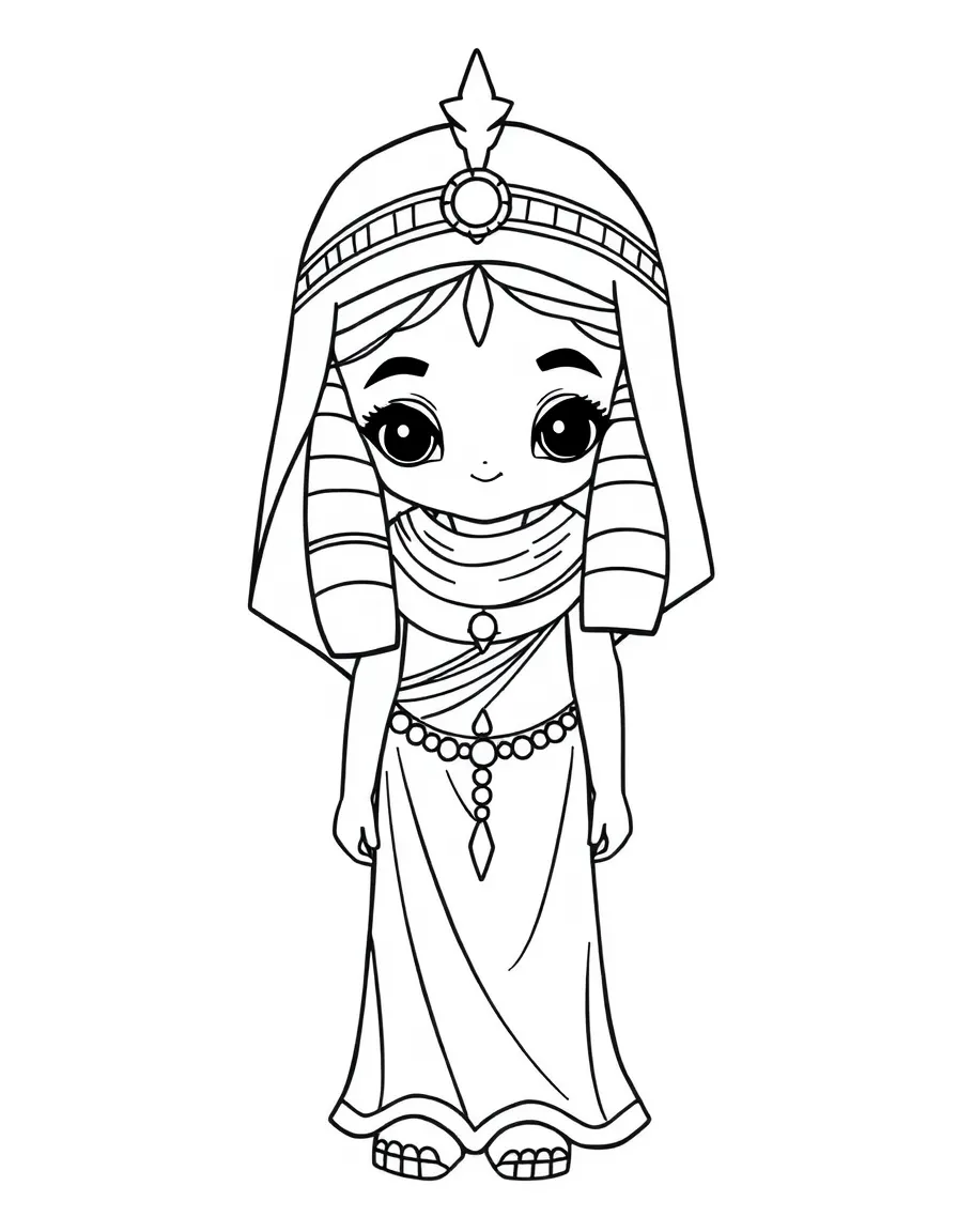 Egyptian girl in traditional dress