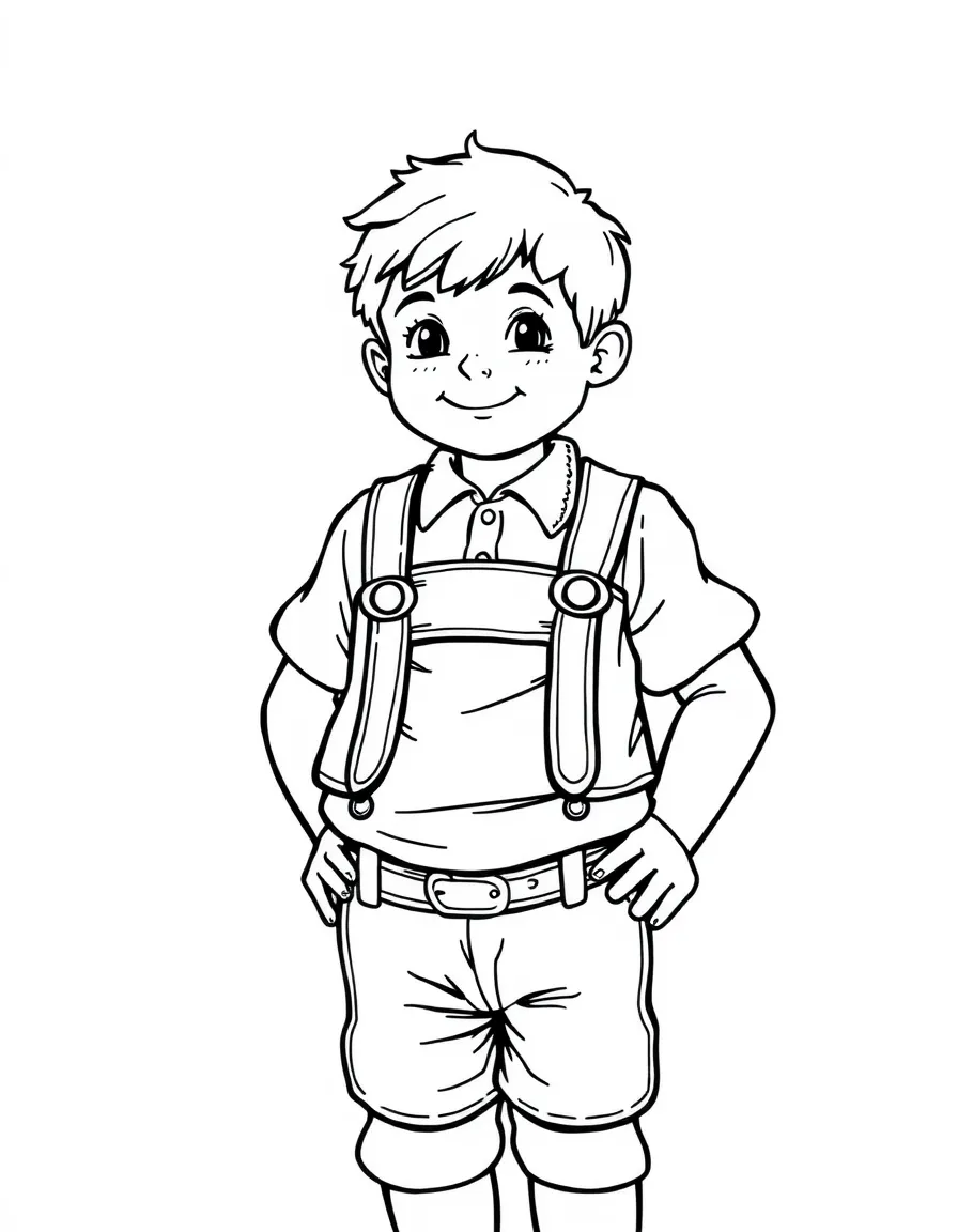 German boy in lederhosen