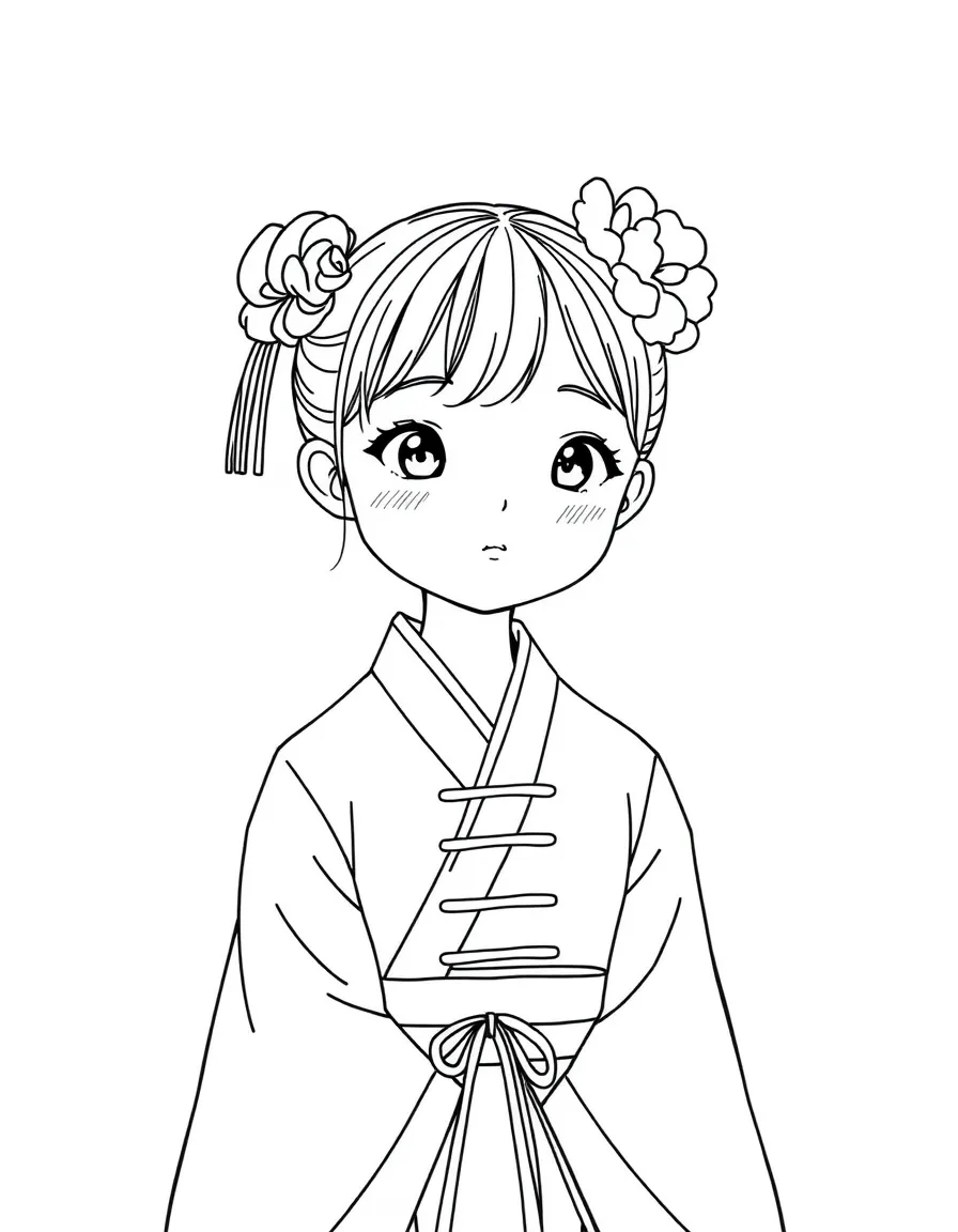 Korean girl in hanbok