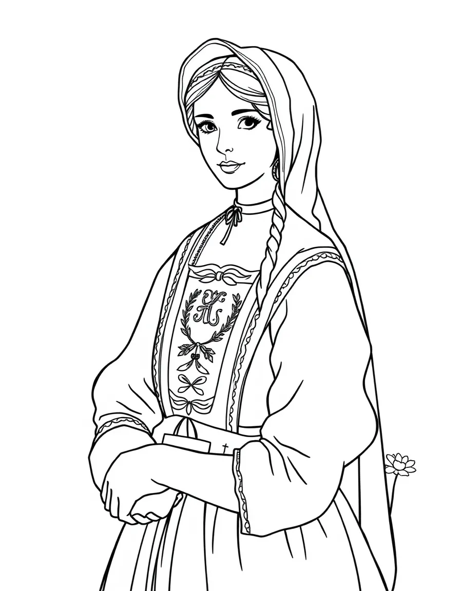 Dutch woman in traditional costume