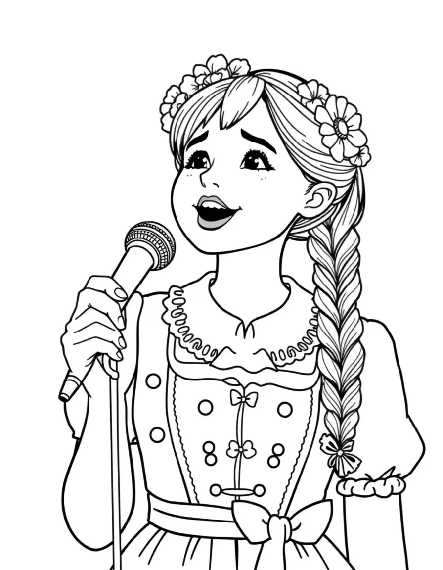 Austrian girl yodeling