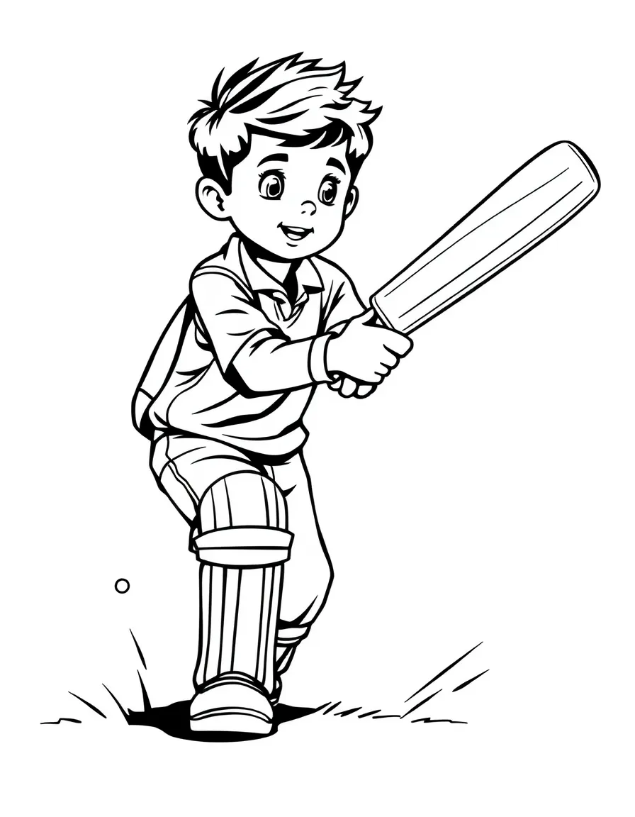 Pakistani boy playing cricket