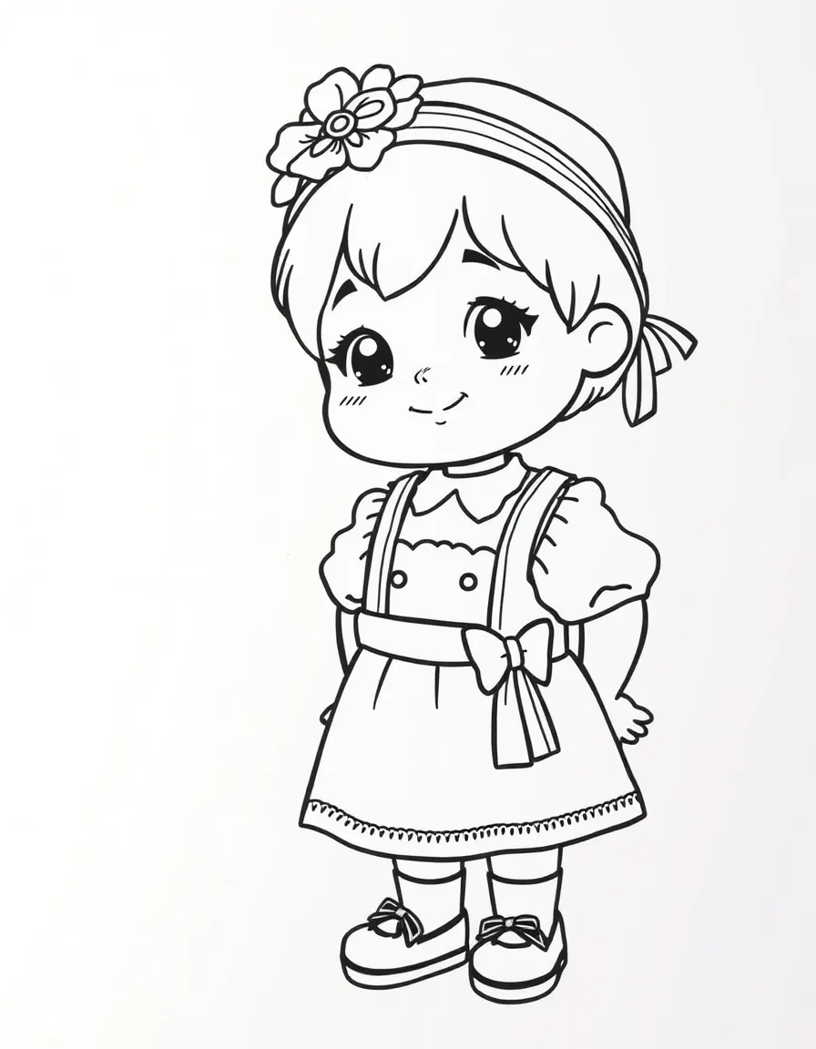 A child dressed in traditional German attire for Germany.