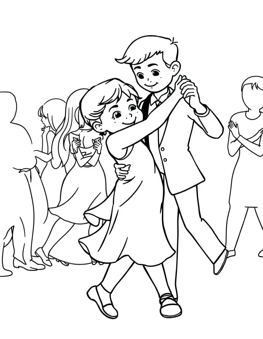 A happy child dancing tango for Argentina.