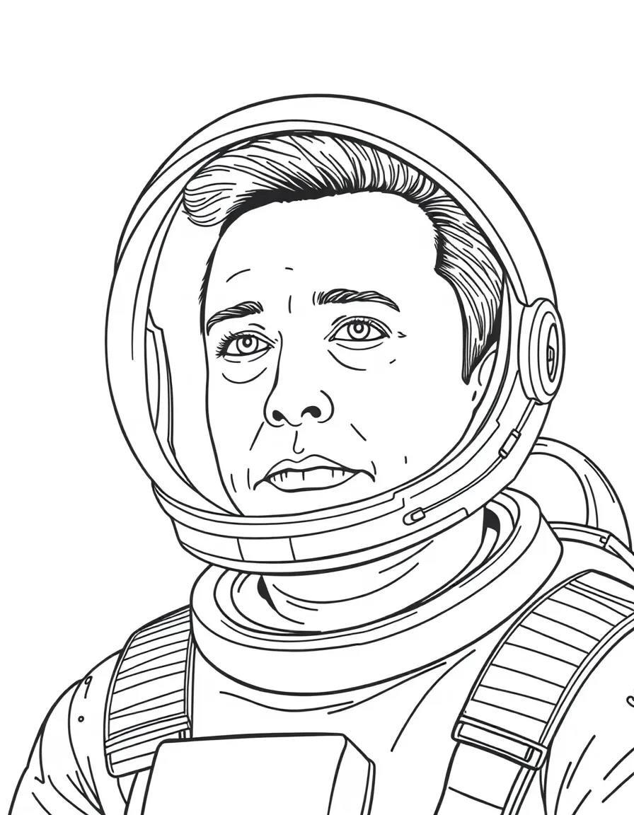 Elon Musk with a space helmet