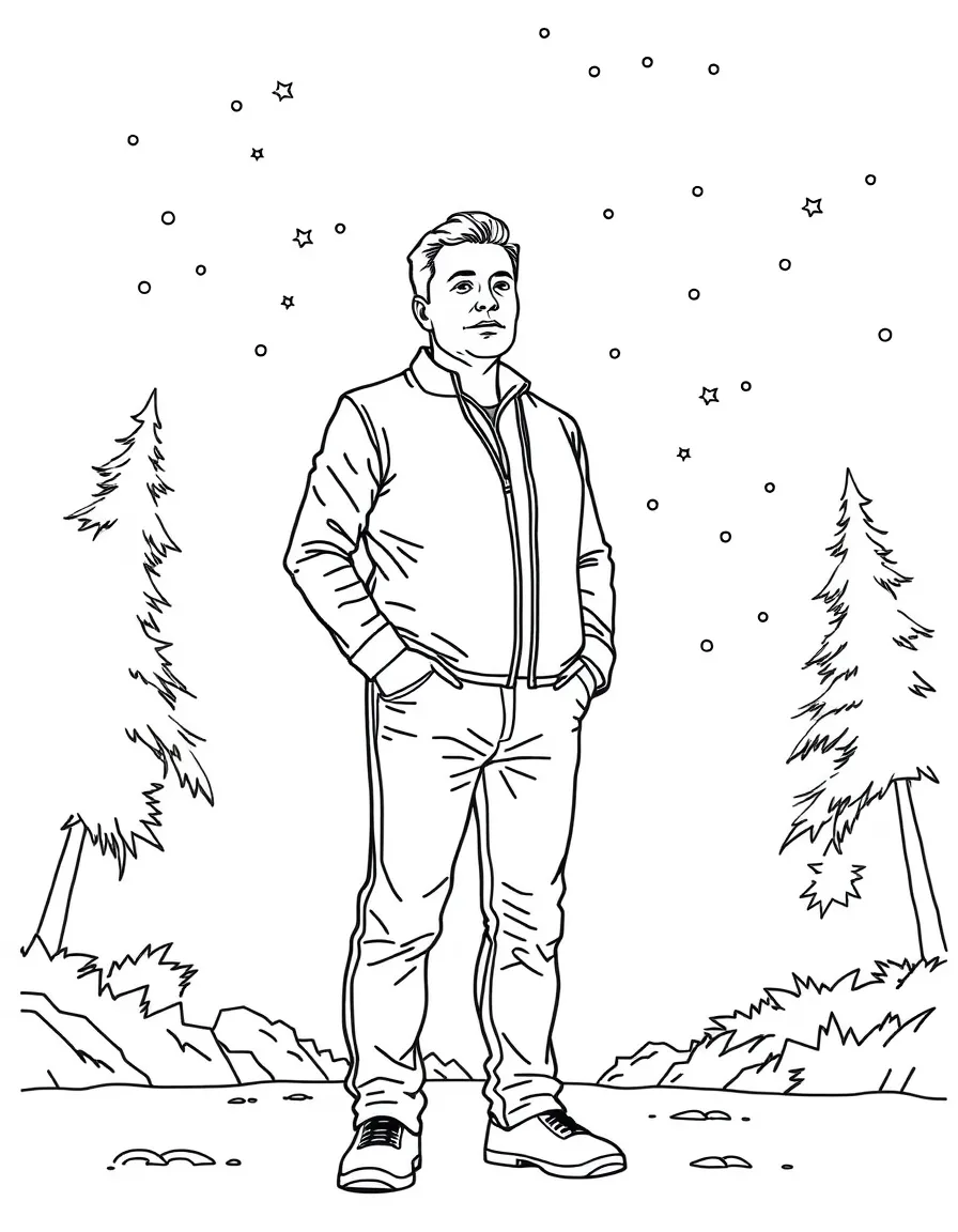 Elon Musk standing tall