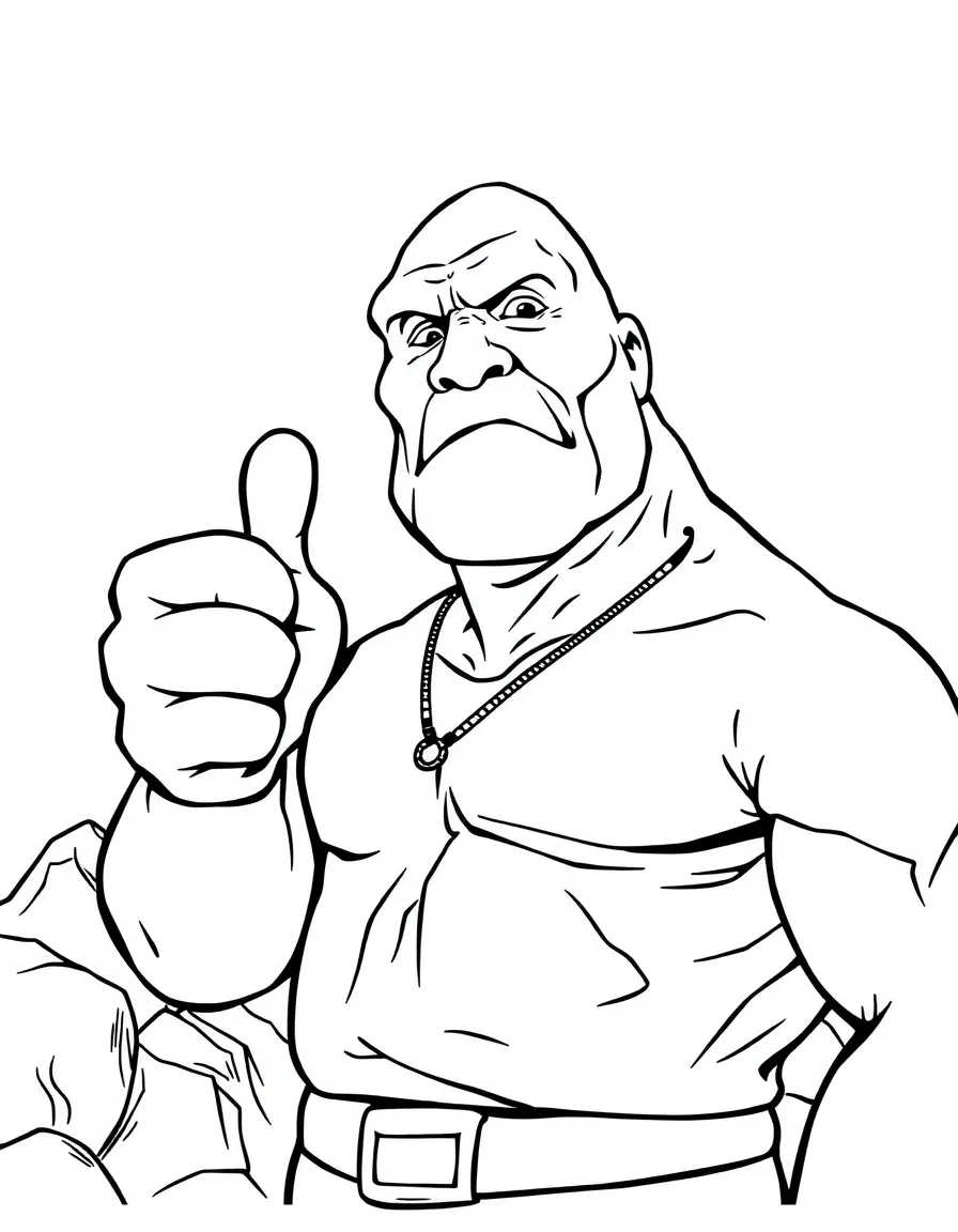 The Rock giving a thumbs up