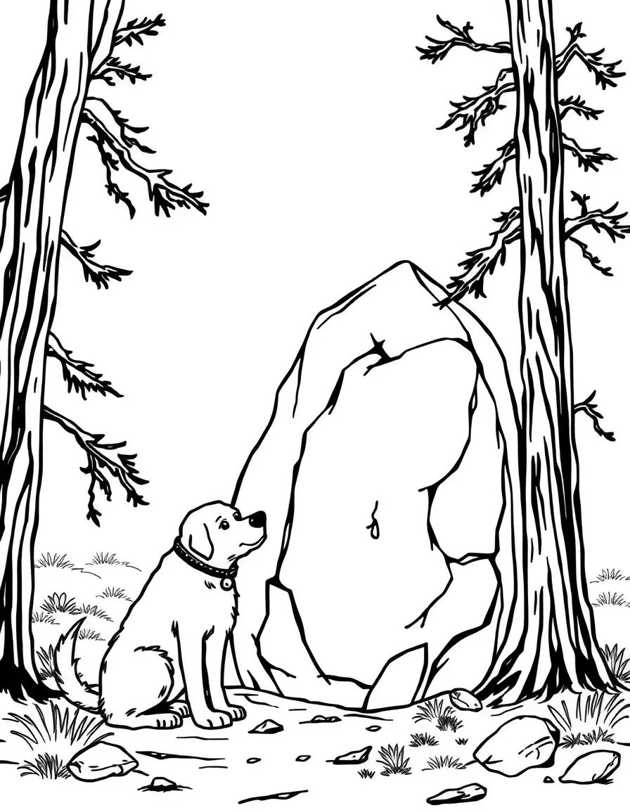 The Rock with a dog