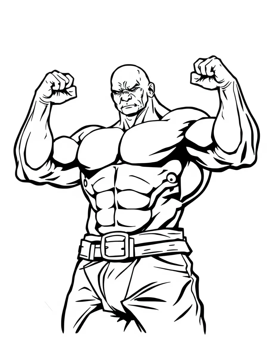 The Rock flexing a muscle