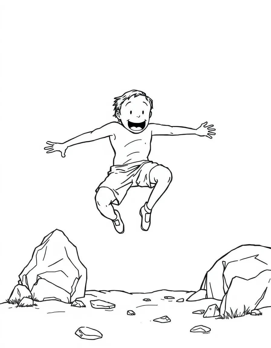 The Rock jumping