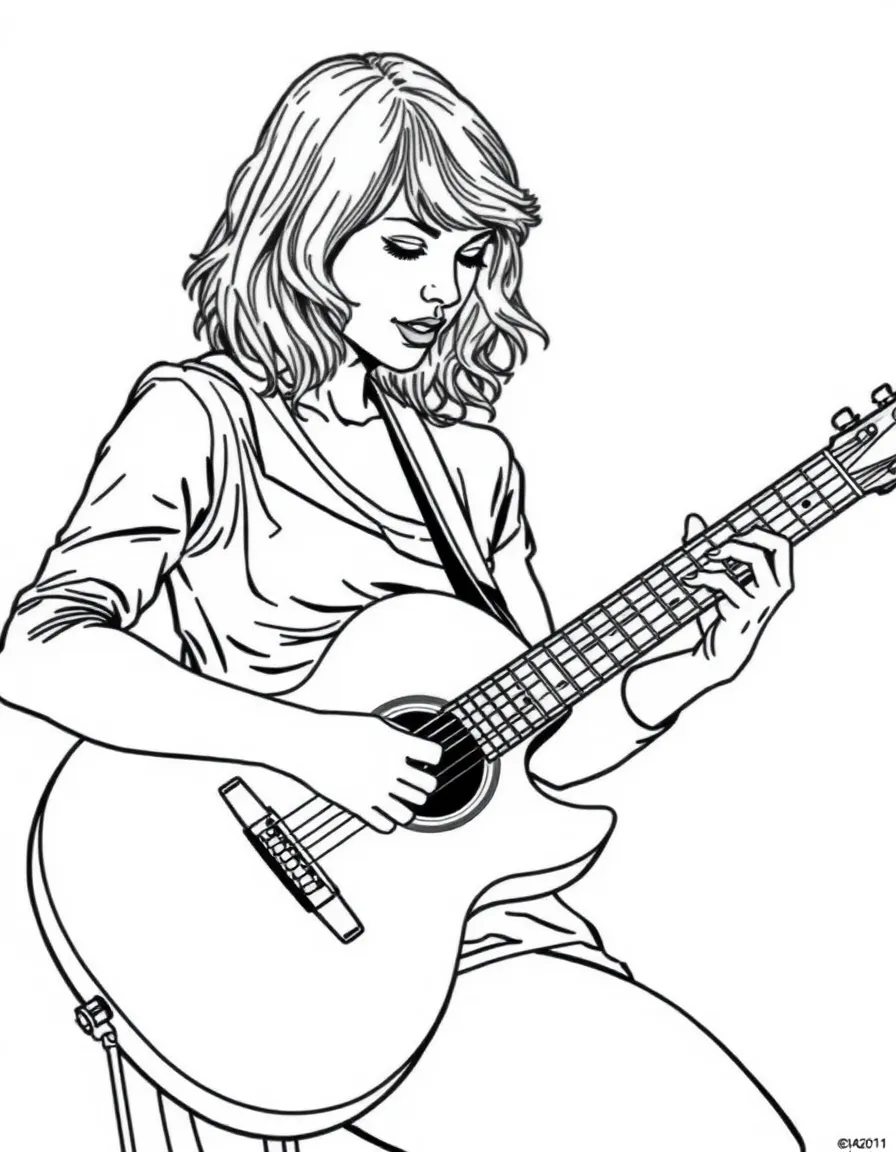 Taylor Swift playing guitar