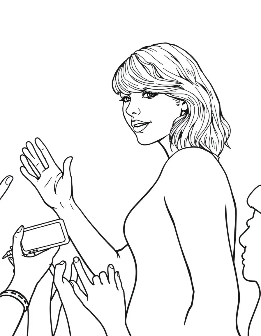 Taylor Swift waving to fans