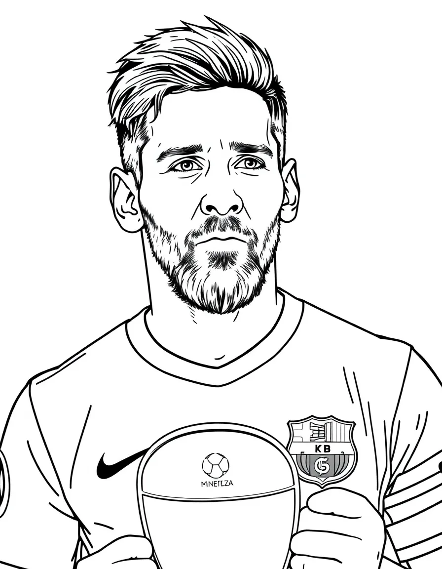 Lionel Messi with a trophy