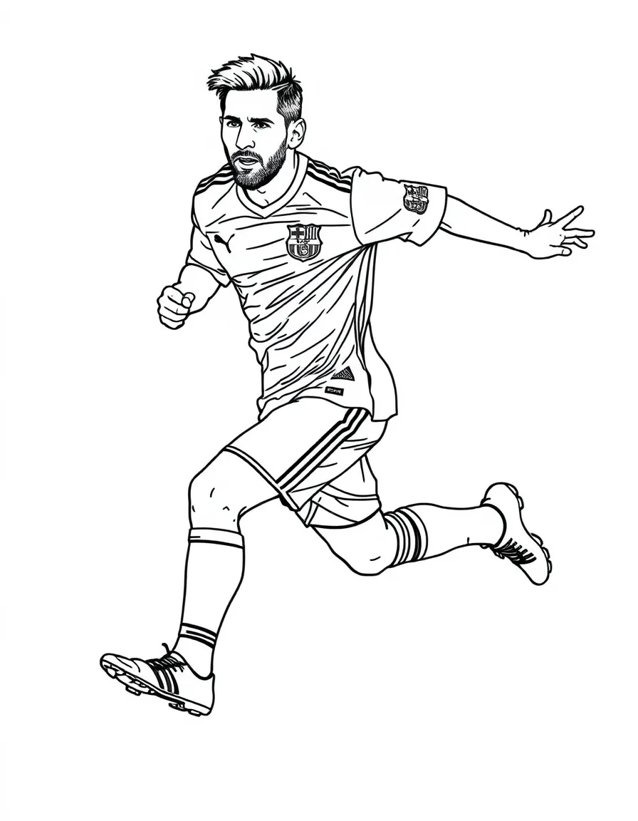 Lionel Messi running fast