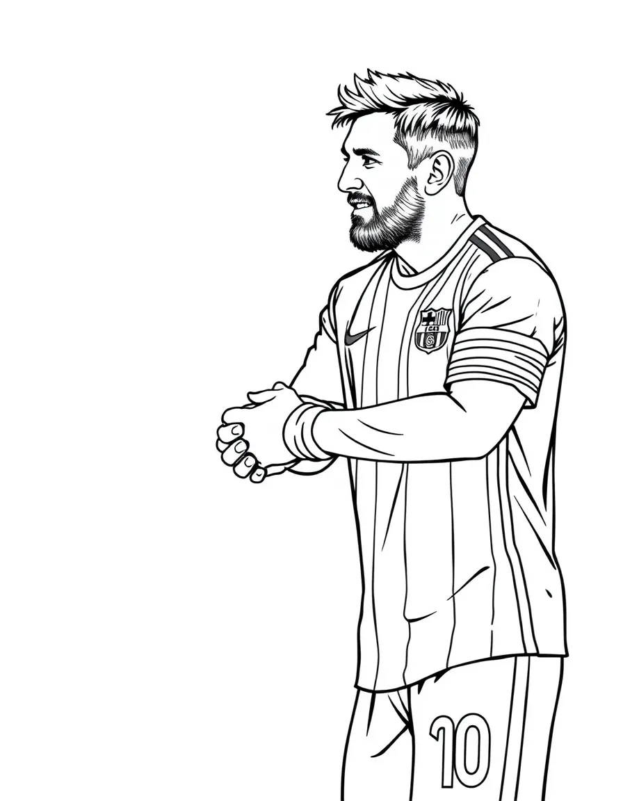 Lionel Messi shaking hands