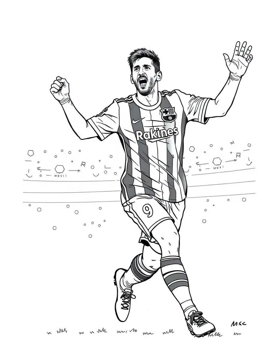 Lionel Messi celebrating