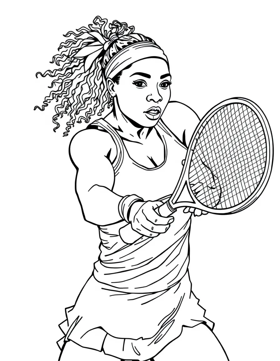 Serena Williams playing tennis