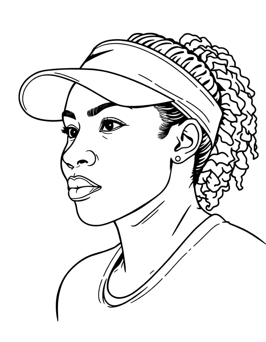 Serena Williams wearing a sports visor