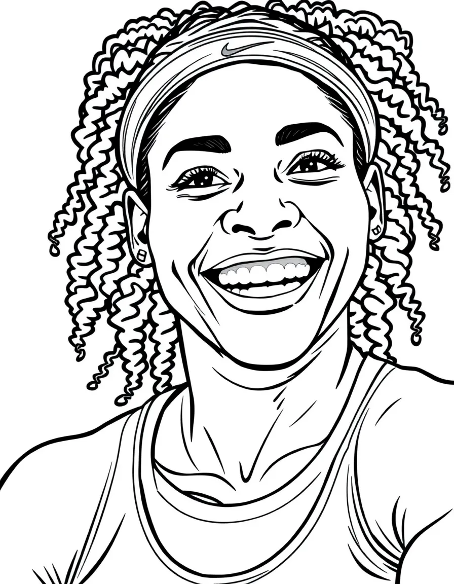 Serena Williams happy on the court