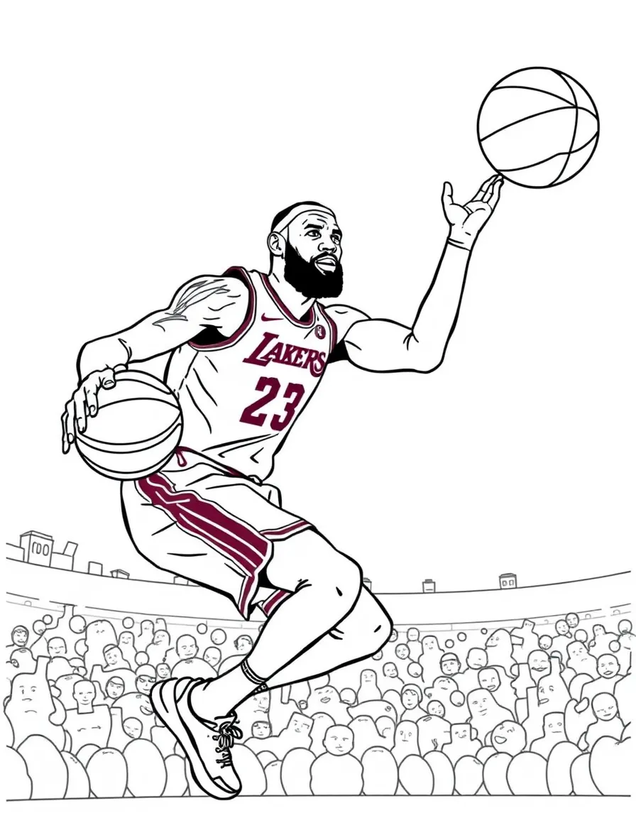 LeBron James playing basketball