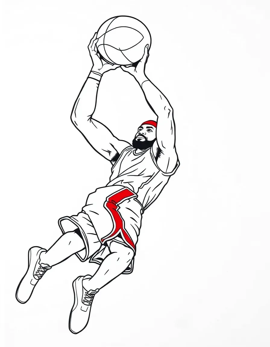 LeBron James shooting a hoop
