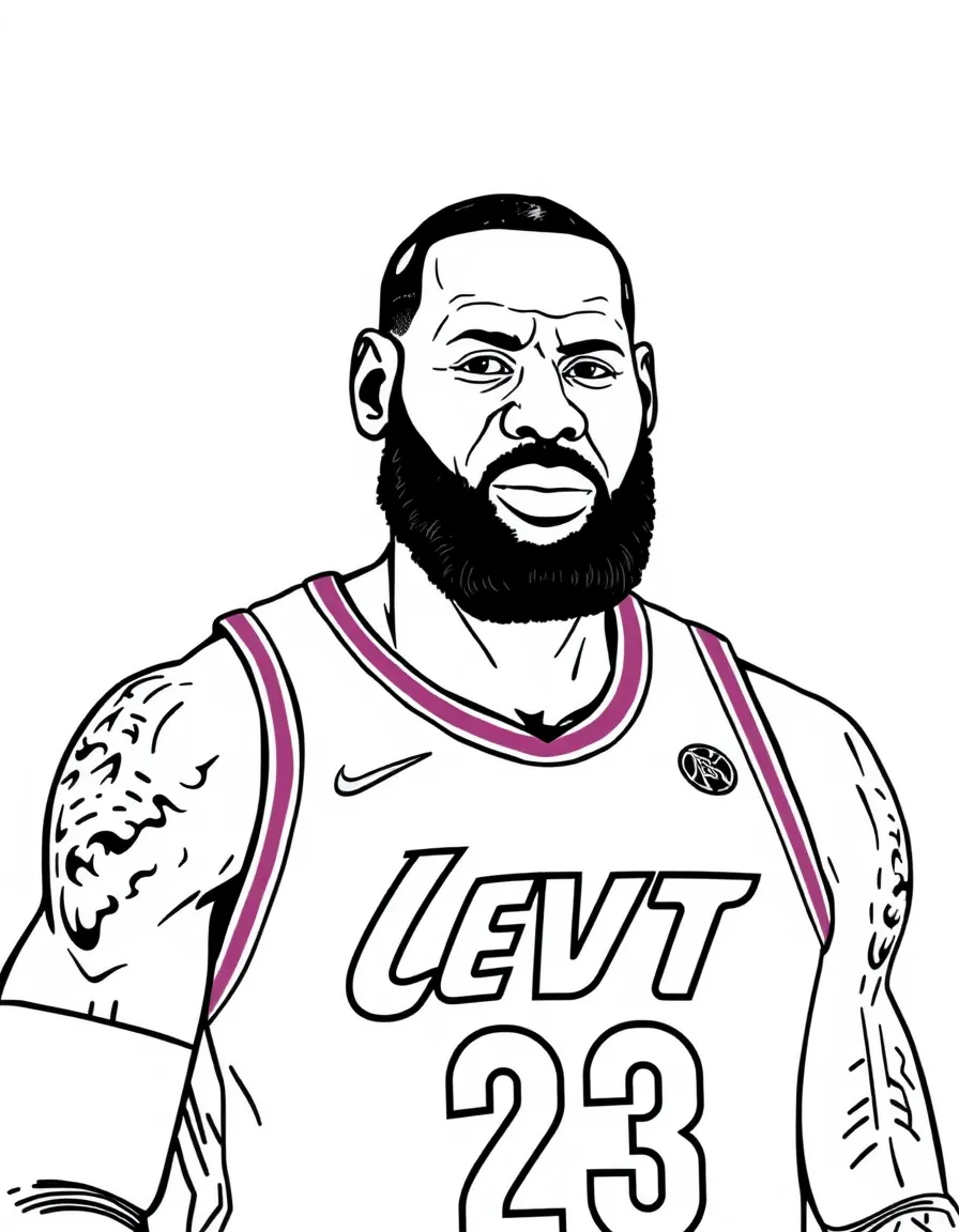 LeBron James with a basketball
