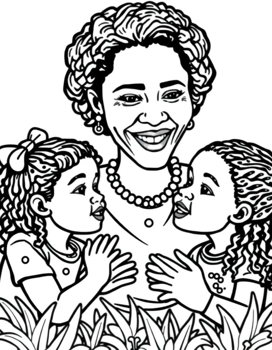 Michelle Obama with kids