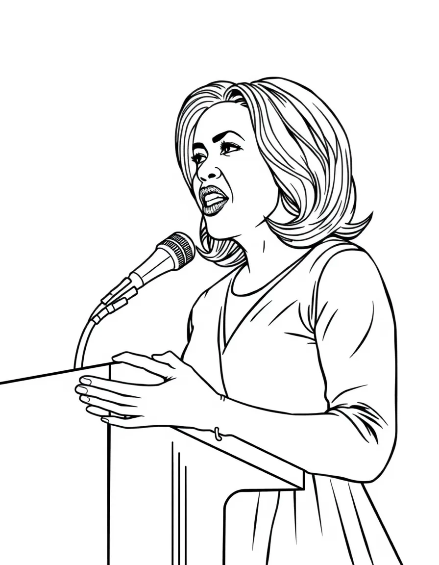 Michelle Obama giving a speech