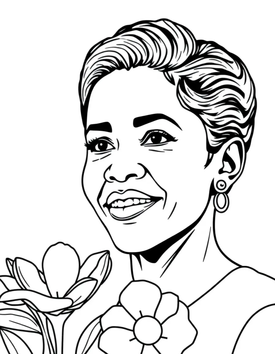 Michelle Obama with a flower