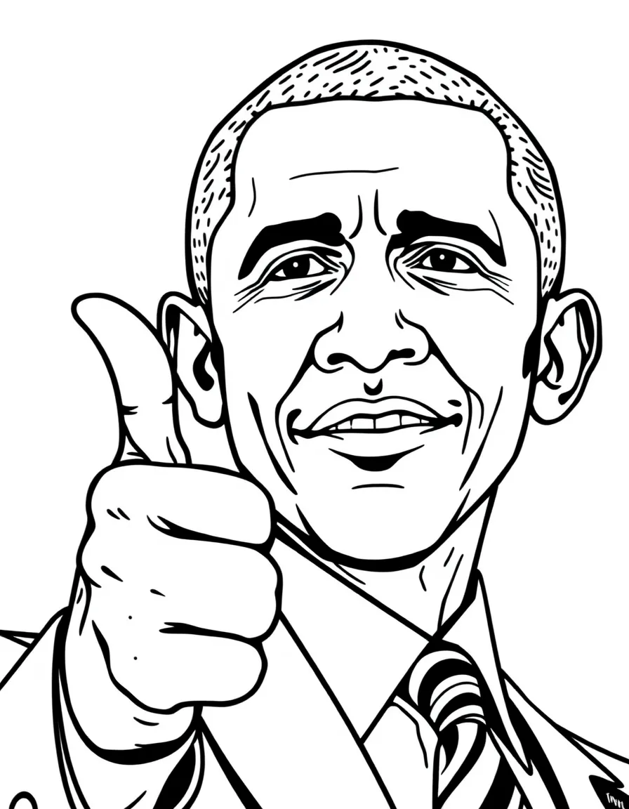 Barack Obama giving a thumbs up