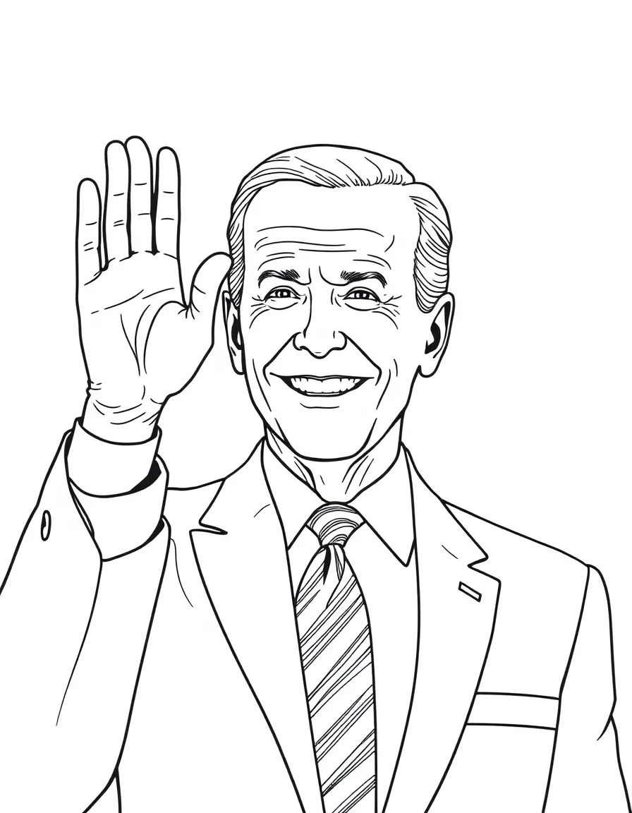 Joe Biden giving a friendly wave