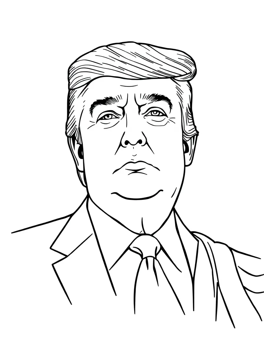 Donald Trump with a flag
