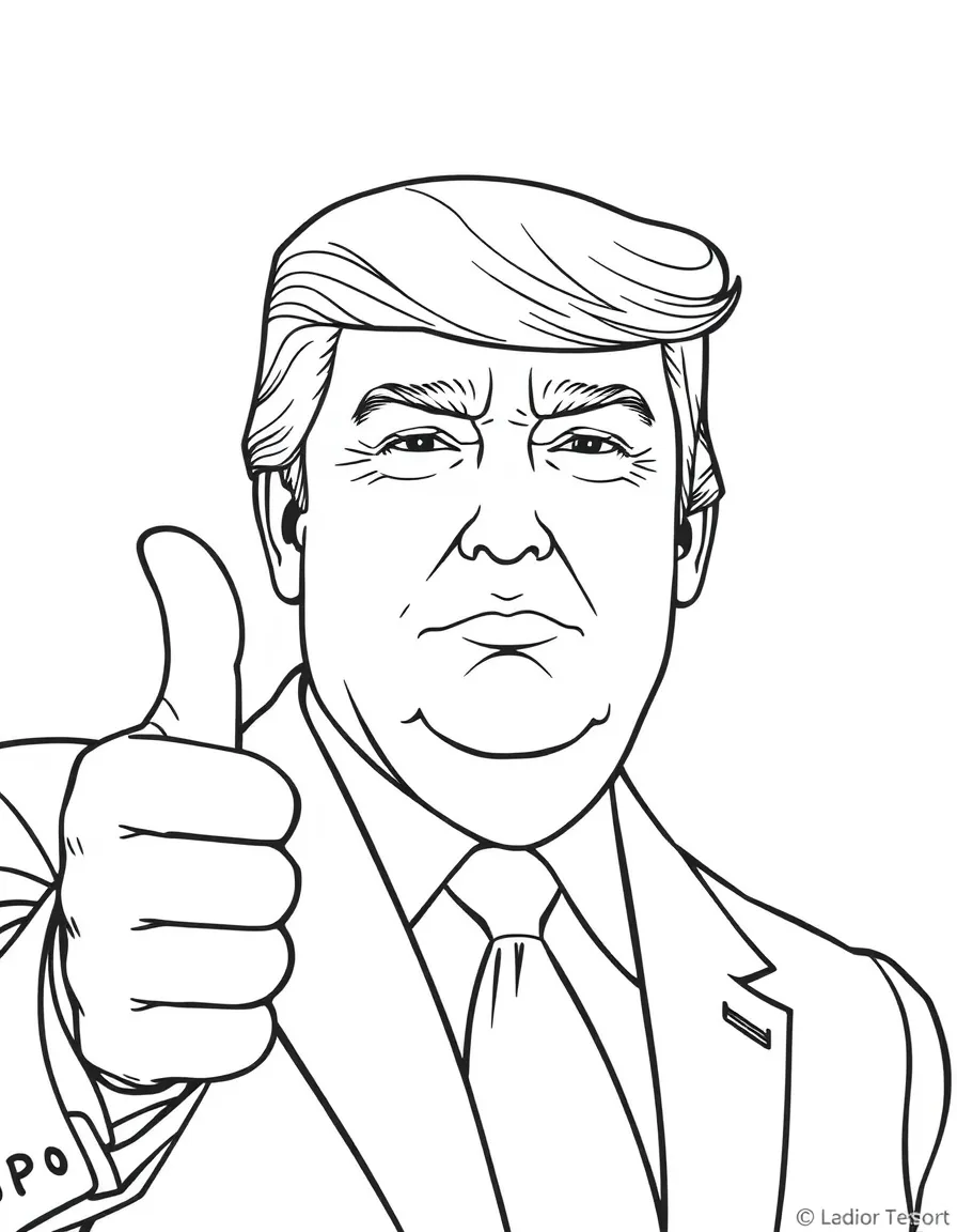 Donald Trump giving a thumbs up