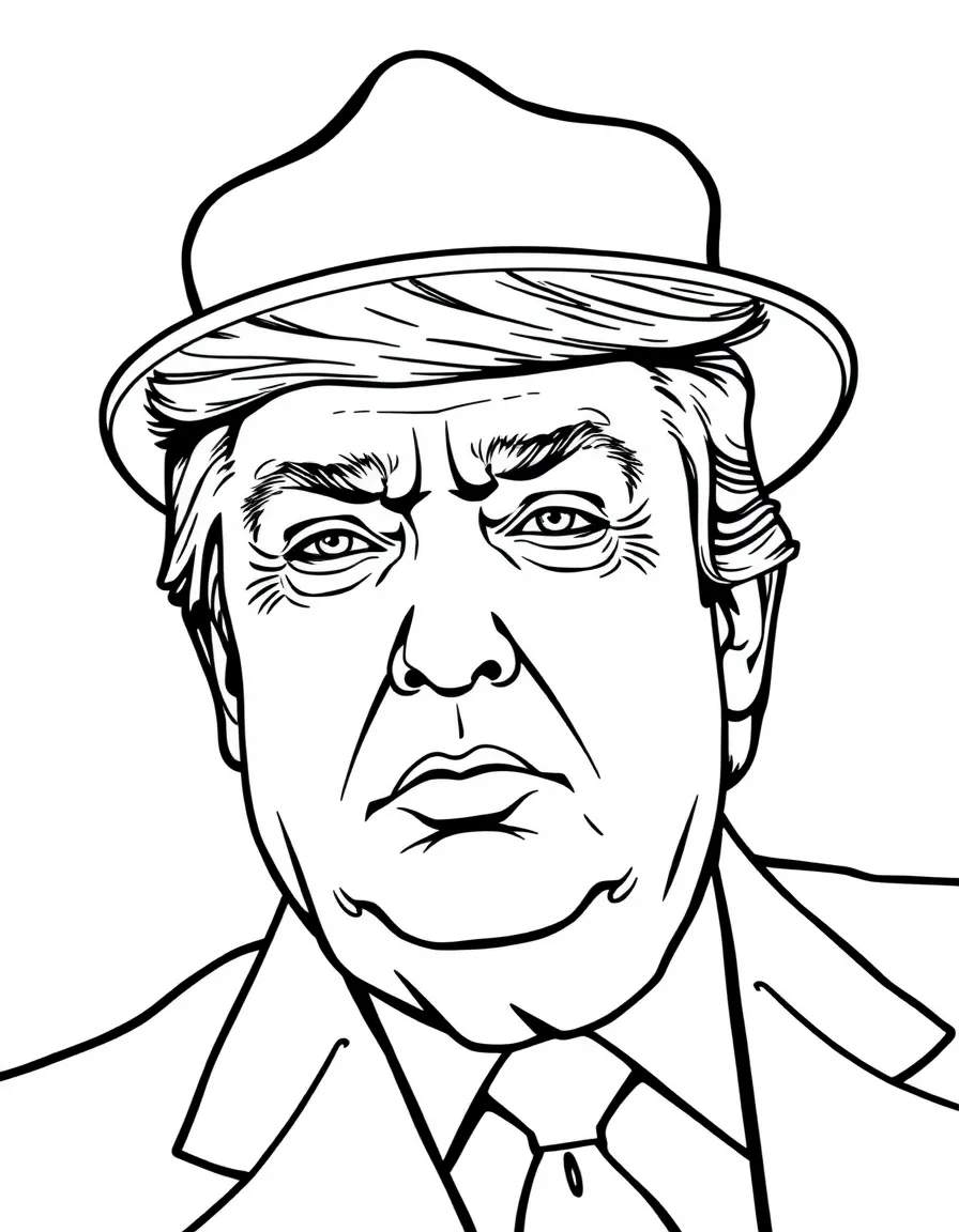 Donald Trump wearing a red hat